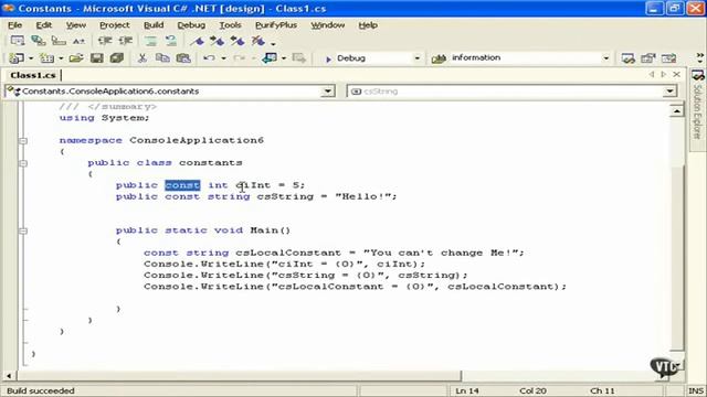 C# From A to Z - Lesson 19: Constants смотреть онлайн