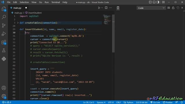 Python Database Programming - Insert Row(s) смотреть онлайн