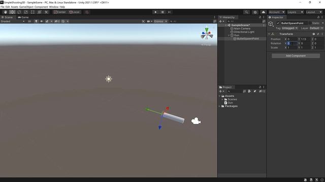 Simple Shooting | 3D | Bullets | Unity Game Engine смотреть онлайн