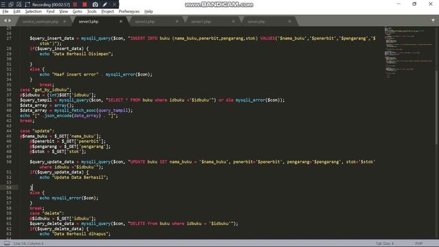 Implementasi CRUD JSON dan mobile pada sistem Perpustakaan смотреть онлайн