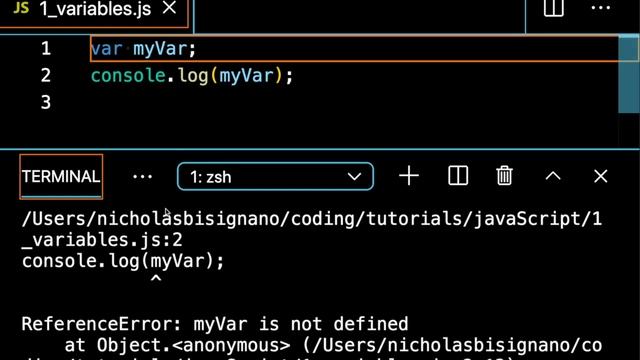 Variables - JavaScript смотреть онлайн