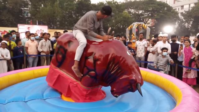 Bull Riding At Uttara Friends Club | Bull Riding Toys | Bull Riding Games | Electric Bull Riding смотреть онлайн