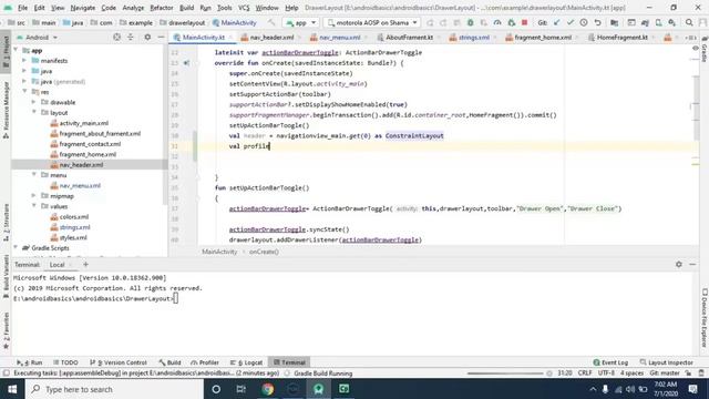 Drawer Layout Android Kotlin Part 3 смотреть онлайн