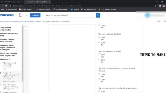 Front End Web UI Frameworks and Tools Bootstrap 4, week (1-4) All Quiz Answers with Assignments. смотреть онлайн