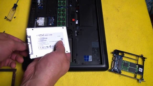 DIY How to Upgrade a Solid State Drive On a Dell Latitude E7440 Laptop Computer Replace MSATA Card смотреть онлайн