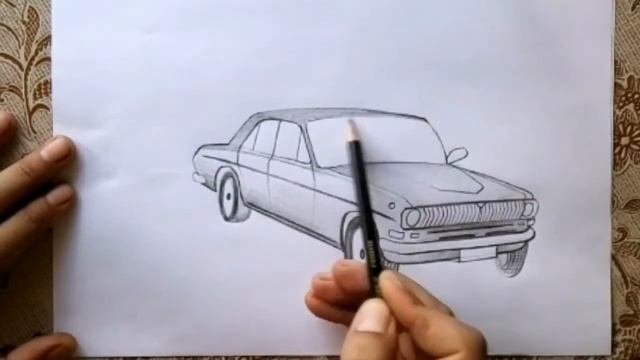 Как нарисовать машину ГаЗ 24 смотреть онлайн