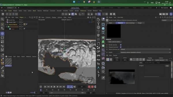 Дым без плагинов в Cinema 4d и Arnold render