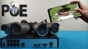 НЕДОРОГОЙ КОМПЛЕКТ 4 IP POE КАМЕРЫ ВИДЕОНАБЛЮДЕНИЯ Techage