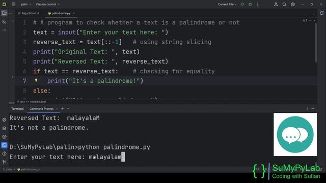 Checking for a Palindrome in Python | Palindrome Text | Palindrome Number, Date and Time | SuMyPyLa смотреть онлайн