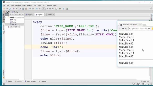 PHP Managing Files - Reading смотреть онлайн