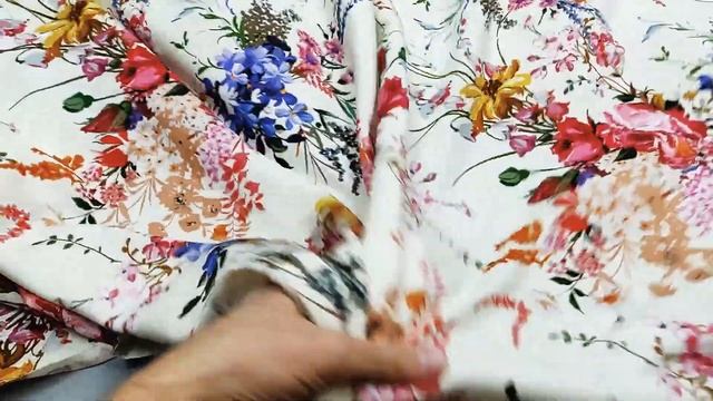 Плательная вискоза, диагональ (пышные букеты) (009616) смотреть онлайн