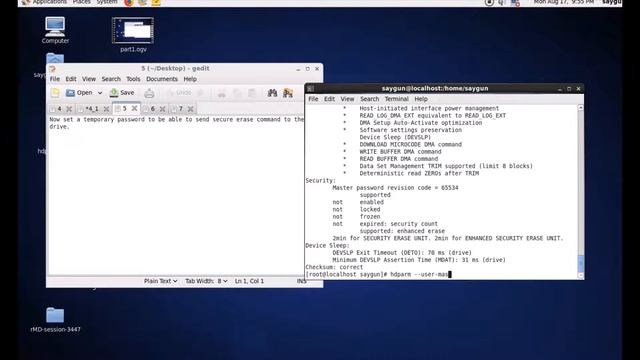 How to Secure Erase an ATA drive using hdparm смотреть онлайн