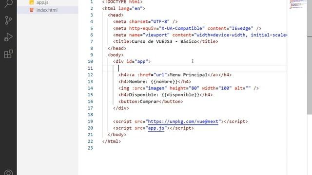 USO DE LAS DIRECTIVAS V-HMTL Y V-SHOW EN VUE.JS - CURSO DE VUEJS3 BASICO - VIDEO 05 смотреть онлайн