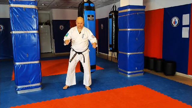 Шаг семнадцатый. Прямой удар кулаком с выпадом 