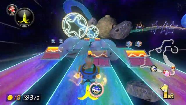Outrunning The Blue Shell In 3DS Rainbow Road смотреть онлайн