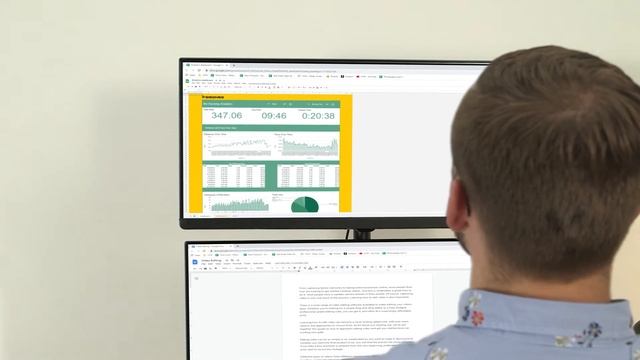 STAND-V002T Dual Monitor Desk Mount by VIVO смотреть онлайн