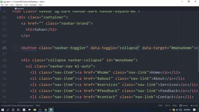 Bootstrap 4 Scrollspy Bangla tutorial , Md Sohan Ali, work24sohan смотреть онлайн
