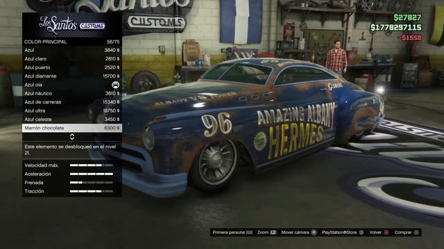 GTA 5 ONLINE - CARS - THE FABULOUS HUDSON HORNET (ALBANY HERMES) CUSTOM CAR BUILD смотреть онлайн