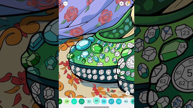 Zen Color Paint By Numbers App Shoes With Crystals #colorwithme #relaxing #details #video #coloring
