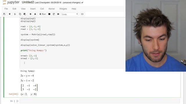 Solving Systems Of Equations Using Sympy And Numpy (Python) смотреть онлайн