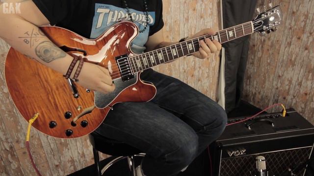 Gibson Memphis ES-335 Premiere Figured 2016 Demo at GAK смотреть онлайн