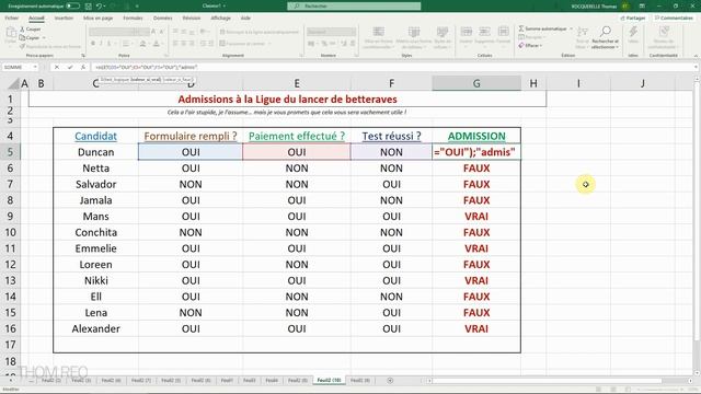 Les fonctions ET et OU avec EXCEL + utilisation avec SI (Tutoriel) смотреть онлайн