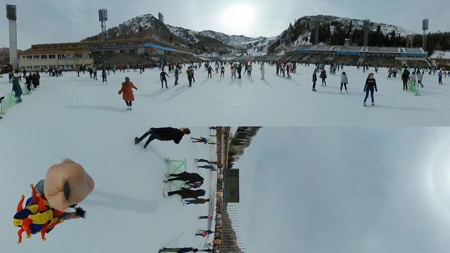 Каток Медео. 25.02.2018 (360-видео, 4K) смотреть онлайн