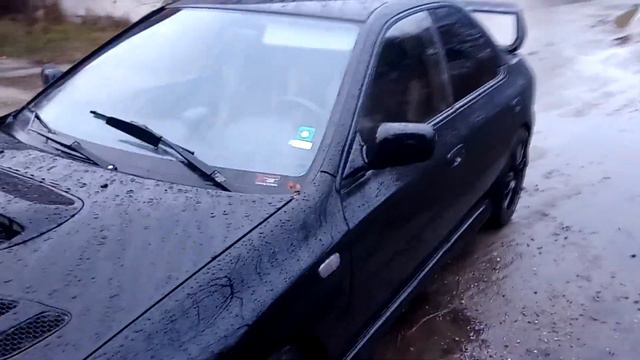 Blacked out Subaru Impreza GC WRX idle exhaust sound смотреть онлайн