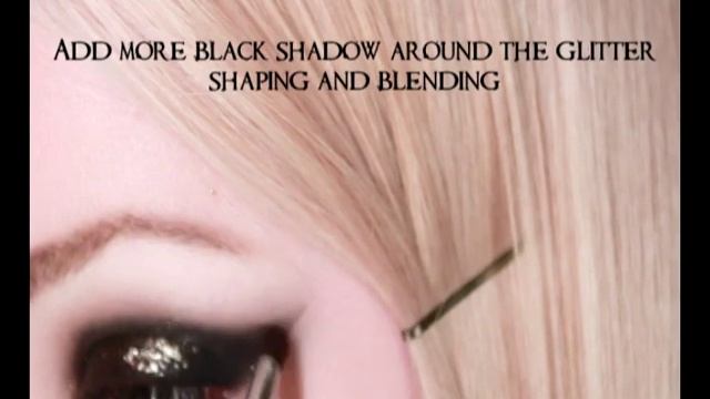 Punk Rock! Makeup Nancy Spungen Black Gold Glitter Eyes Tutorial