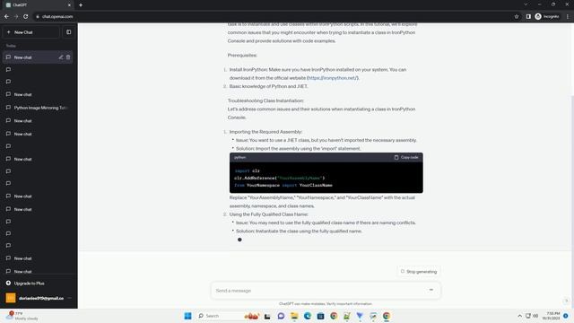 Having problem with IronPython to instantiate a class in IronPython Console смотреть онлайн