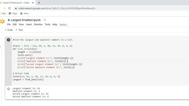 PYTHON -How To Find the largest and smallest numbers in a list смотреть онлайн