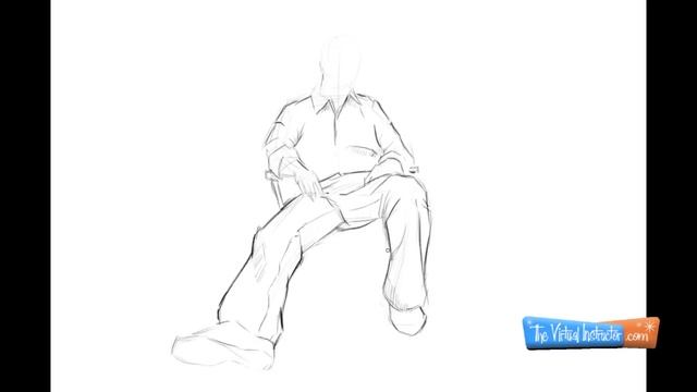How To Draw A Person Sitting Down