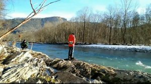 Рыбалка на горной реке р.Малая лаба 27.12.2017 (Псебай, Никитино)