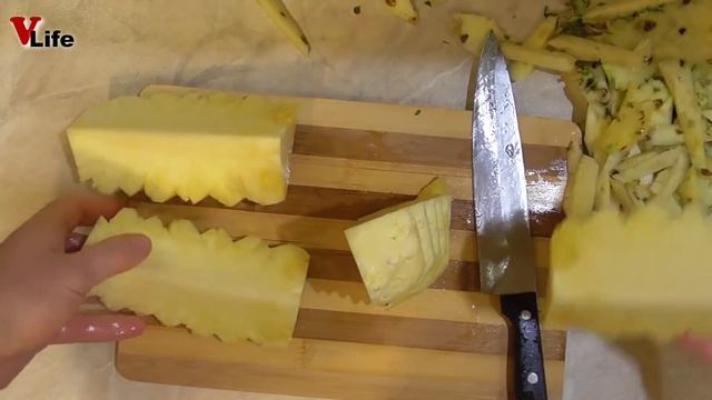 Как нарезать АНАНАС - ПРАВИЛЬНО, БЫСТРО, ЛЕГКО ! смотреть онлайн