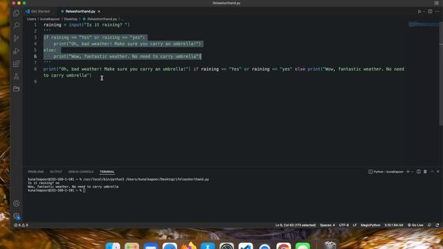Python ternary operator || IF Else Shorthand and Loops Introduction смотреть онлайн