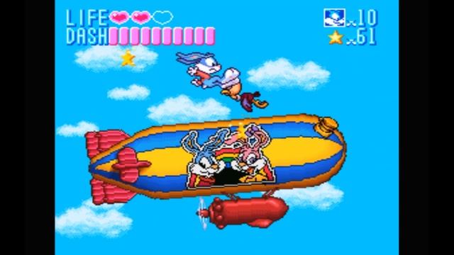 Super Nintendo (Snes) 16-bit Tiny Toon Adventures Buster Busts Loose Stage 5 Sky (Небо)