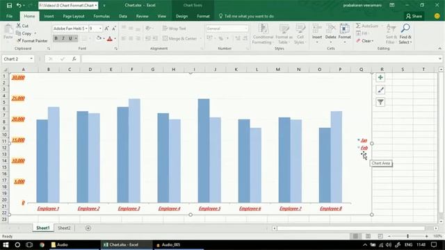 Beautify or Format an Excel Chart in Tamil | Prabas MS Office смотреть онлайн