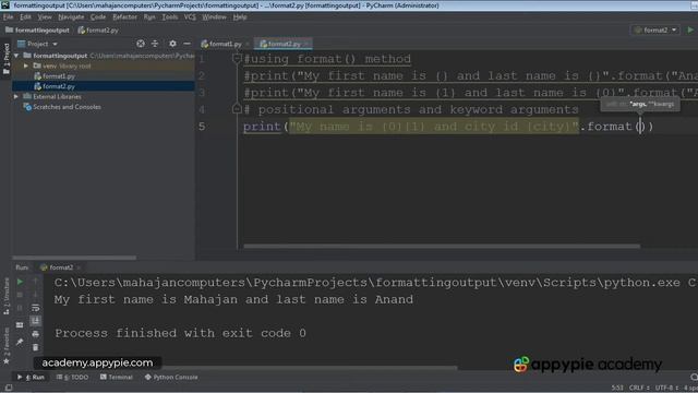 Using format() method - Lesson 65 смотреть онлайн