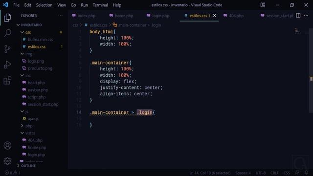 ? CURSO de PHP y MySQL desde CERO - 09 Creando VISTAS de LOGIN, HOME y PAGINA 404 смотреть онлайн