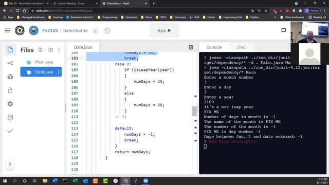2021-06-14 Java 1 Ch. 5 Date Class Coding Part 1 смотреть онлайн
