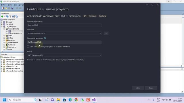 04- Crear Solución y Proyecto | Proceso CRUD(C Sharp y Oracle Database) смотреть онлайн