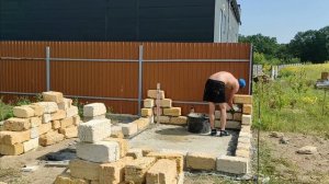 строим сарай из ракушняка