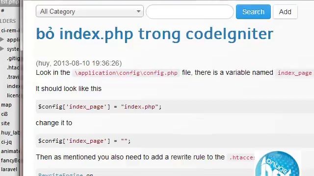bỏ index.php trong codeigniter смотреть онлайн