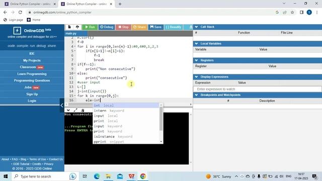 Check whether it is consecutive array or not смотреть онлайн