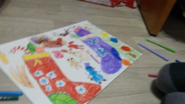 Рисуем Новогодний плакат ! смотреть онлайн