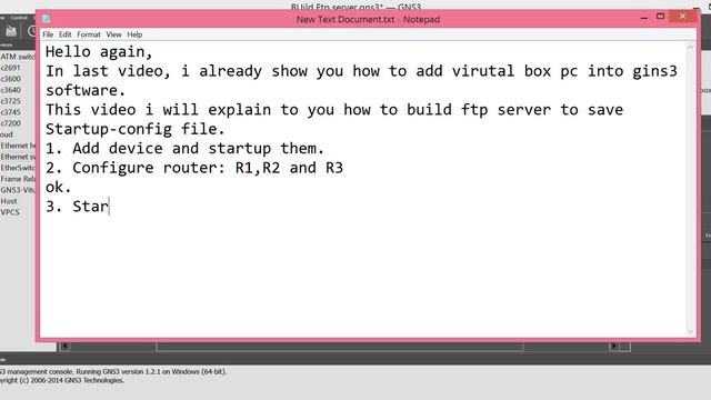 The Ultimate Guide to GNS3 - Configure ftp server in VirtualBox to save Startup-config file. смотреть онлайн