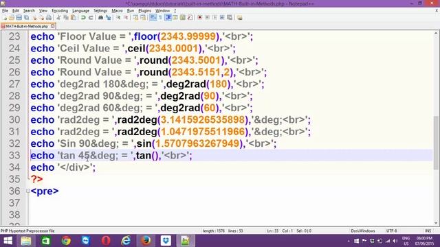 MATH Built in Methods in PHP - VIDEO 2 смотреть онлайн