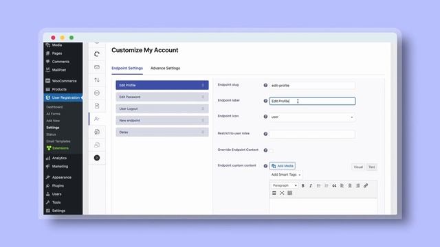 Customize my Account: User Registration for WordPress смотреть онлайн