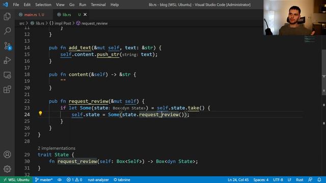 33. State Design Pattern in Rust смотреть онлайн