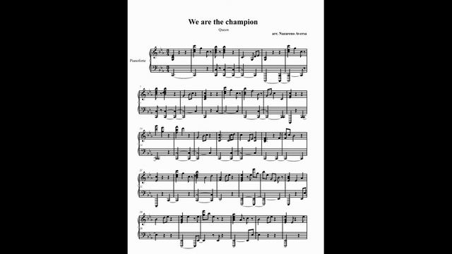 We are the champion - Queen (piano sheet music version) смотреть онлайн